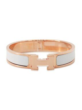 Hermes Bracelet Clic H Clac PM White Pink Gold